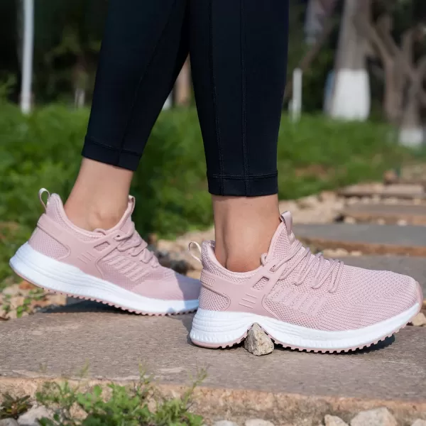 imageSDolphin Running Shoes Women Sneakers  Tennis Workout Walking Gym Lightweight Athletic Comfortable Casual Memory Foam Fashion ShoesPale Cherry Pink