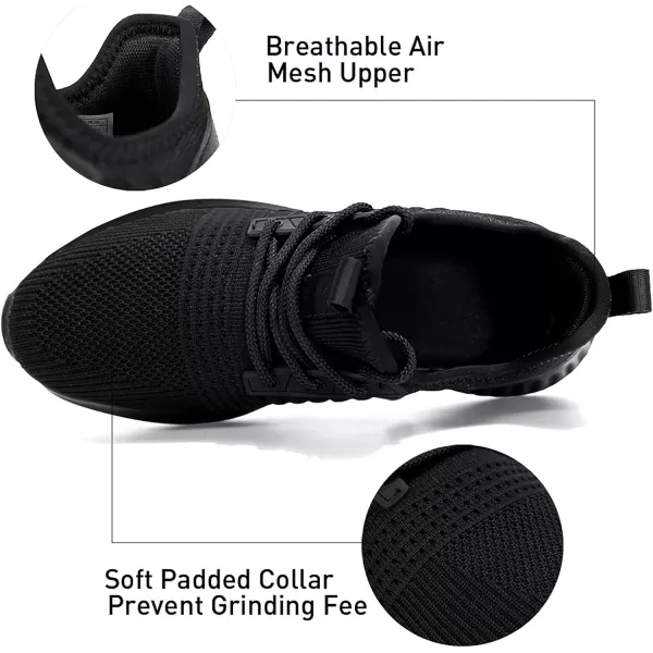 imageWomens Tennis Shoes  Women Sneakers Workout Running Walking Athletic Gym Fashion Lightweight Nursing Casual Light ShoesAll Black