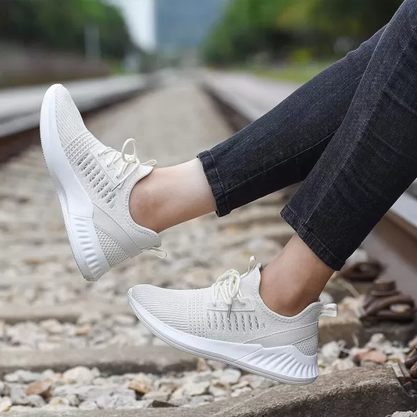 imageWomens Tennis Shoes  Women Sneakers Workout Running Walking Athletic Gym Fashion Lightweight Nursing Casual Light ShoesCreamcoloured