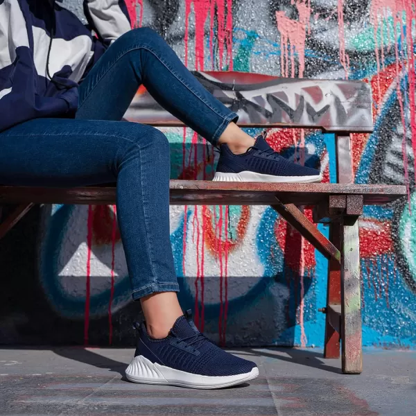 imageWomens Tennis Shoes  Women Sneakers Workout Running Walking Athletic Gym Fashion Lightweight Nursing Casual Light ShoesDark Blue