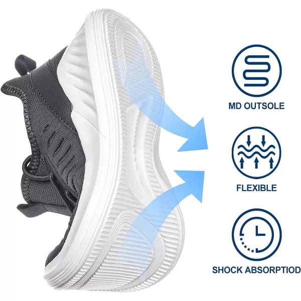 imageWomens Tennis Shoes  Women Sneakers Workout Running Walking Athletic Gym Fashion Lightweight Nursing Casual Light ShoesDark Gray