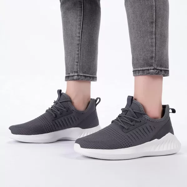 imageWomens Tennis Shoes  Women Sneakers Workout Running Walking Athletic Gym Fashion Lightweight Nursing Casual Light ShoesDark Gray