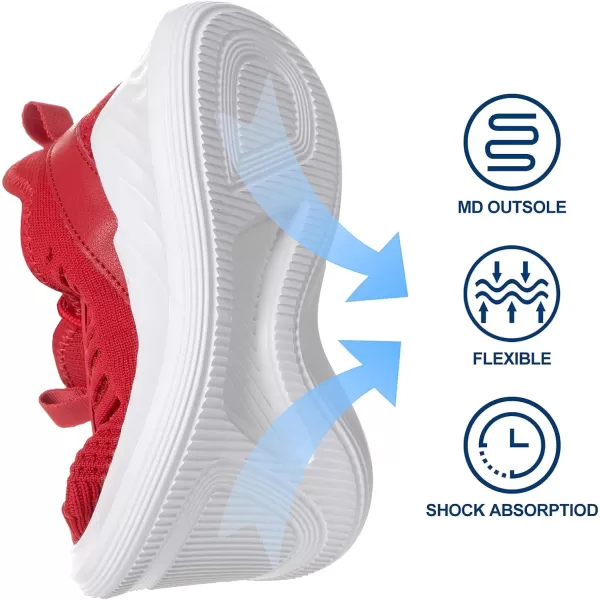 imageWomens Tennis Shoes  Women Sneakers Workout Running Walking Athletic Gym Fashion Lightweight Nursing Casual Light ShoesRed
