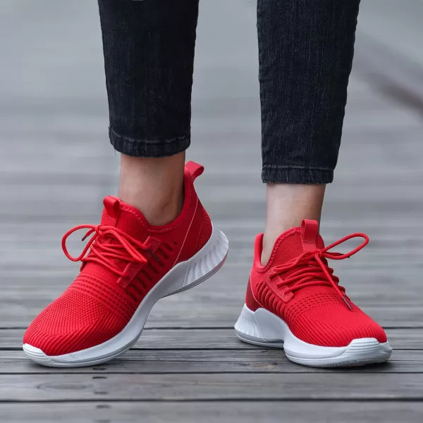imageWomens Tennis Shoes  Women Sneakers Workout Running Walking Athletic Gym Fashion Lightweight Nursing Casual Light ShoesRed