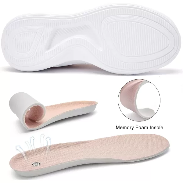 imageWomens Tennis Shoes  Women Sneakers Workout Running Walking Athletic Gym Fashion Lightweight Nursing Casual Light ShoesSakura Pink