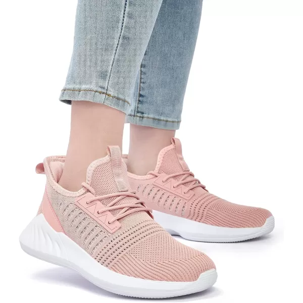 imageWomens Tennis Shoes  Women Sneakers Workout Running Walking Athletic Gym Fashion Lightweight Nursing Casual Light ShoesSakura Pink
