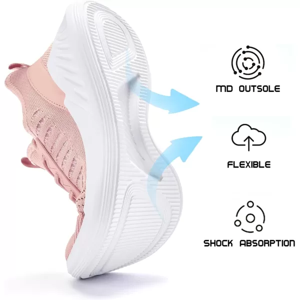 imageWomens Tennis Shoes  Women Sneakers Workout Running Walking Athletic Gym Fashion Lightweight Nursing Casual Light ShoesSakura Pink