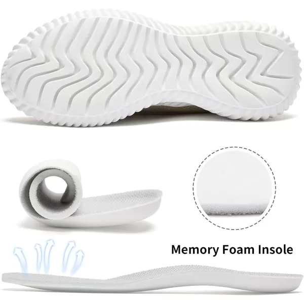 imageWomens Walking Shoes  Slip On Tennis Running Shoes Memory Foam Lightweight Breathable Comfortable Sneakers for Athletic Workout Gym NursingGrey
