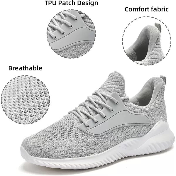 imageWomens Walking Shoes  Slip On Tennis Running Shoes Memory Foam Lightweight Breathable Comfortable Sneakers for Athletic Workout Gym NursingGrey