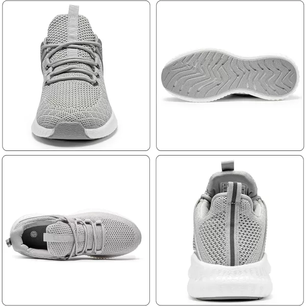 imageWomens Walking Tennis Shoes  Running Workout Shoes Gym Memory Foam Lightweight Mesh Training Shoes Grey Size 75Womens Walking Tennis Shoes  Running Workout Shoes Gym Memory Foam Lightweight Mesh Training Shoes Grey Size 75