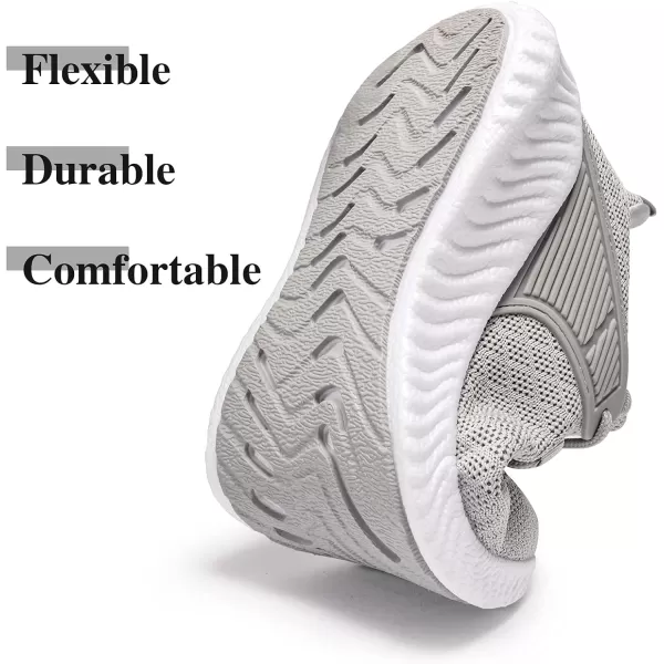 imageWomens Walking Tennis Shoes  Running Workout Shoes Gym Memory Foam Lightweight Mesh Training Shoes Grey Size 75Womens Walking Tennis Shoes  Running Workout Shoes Gym Memory Foam Lightweight Mesh Training Shoes Grey Size 75
