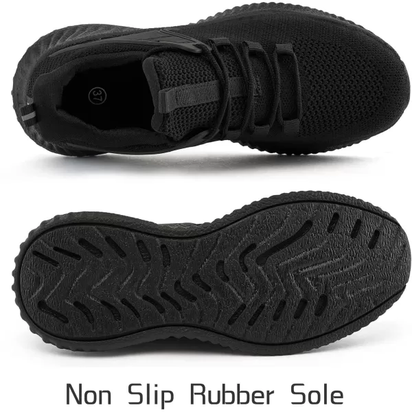 imageWomens Workout Running Shoes  Breathable Comfortable Lightweight Shoes Tennis Sneakers for Walking Gym WorkAllblack