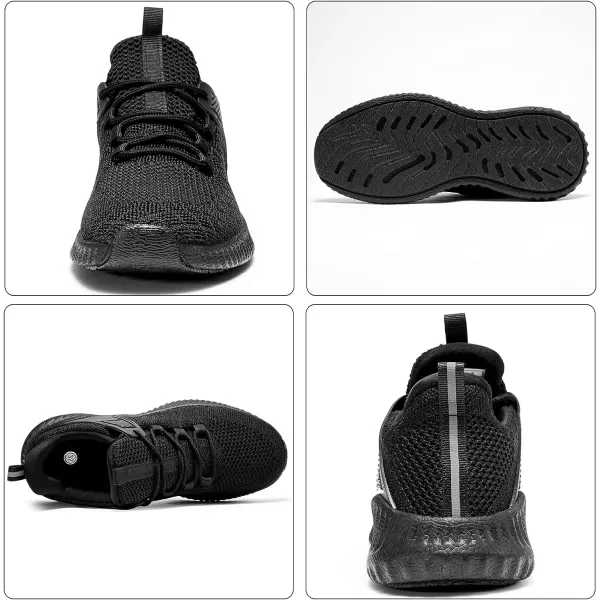imageWomens Workout Running Shoes  Breathable Comfortable Lightweight Shoes Tennis Sneakers for Walking Gym WorkAupgradesallblack