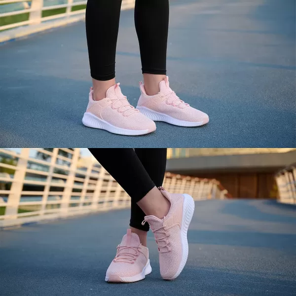 imageWomens Workout Running Shoes  Breathable Comfortable Lightweight Shoes Tennis Sneakers for Walking Gym WorkAupgradespink