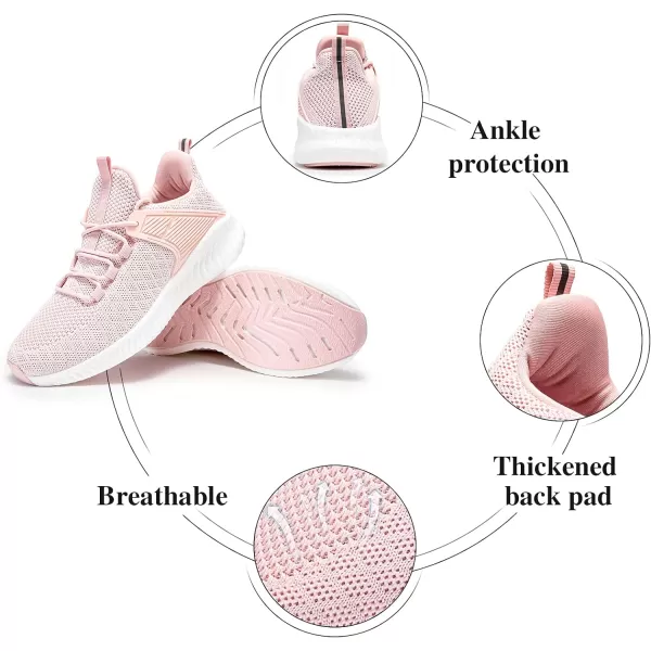 imageWomens Workout Running Shoes  Breathable Comfortable Lightweight Shoes Tennis Sneakers for Walking Gym WorkAupgradespink