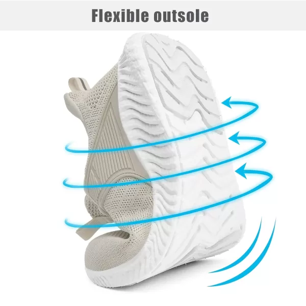 imageWomens Workout Running Shoes  Breathable Comfortable Lightweight Shoes Tennis Sneakers for Walking Gym WorkBeige