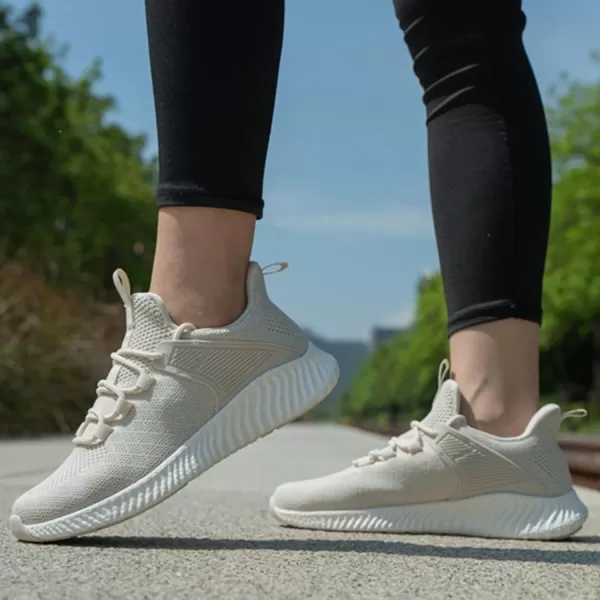 imageWomens Workout Running Shoes  Breathable Comfortable Lightweight Shoes Tennis Sneakers for Walking Gym WorkBeige