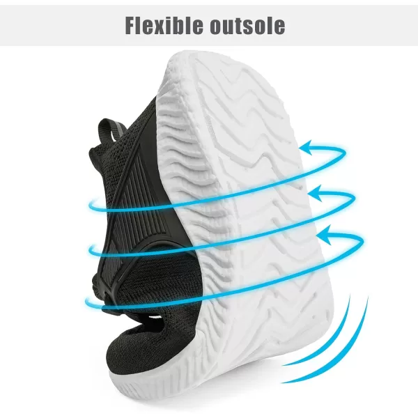 imageWomens Workout Running Shoes  Breathable Comfortable Lightweight Shoes Tennis Sneakers for Walking Gym WorkBlack