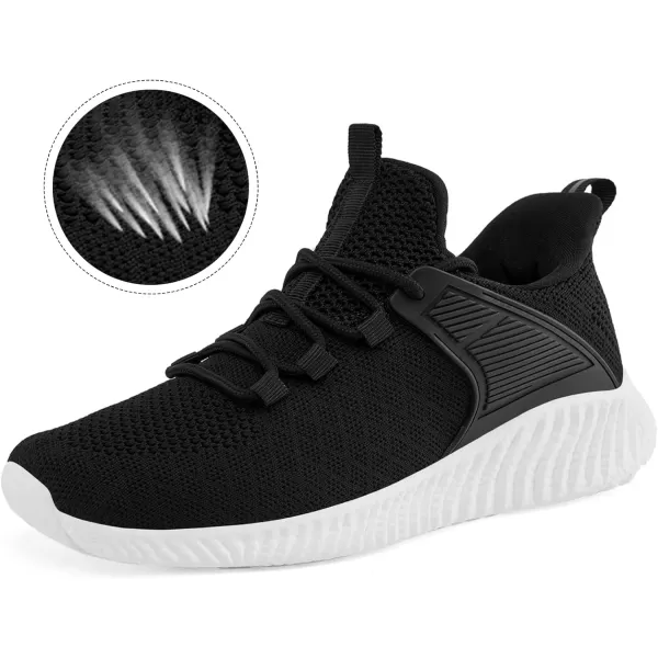 imageWomens Workout Running Shoes  Breathable Comfortable Lightweight Shoes Tennis Sneakers for Walking Gym WorkBlack