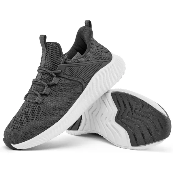 imageWomens Workout Running Shoes  Breathable Comfortable Lightweight Shoes Tennis Sneakers for Walking Gym WorkDarkgrey