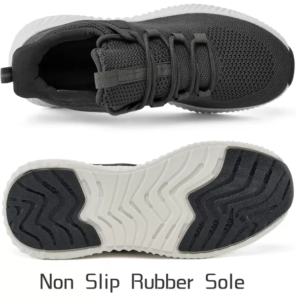 imageWomens Workout Running Shoes  Breathable Comfortable Lightweight Shoes Tennis Sneakers for Walking Gym WorkDarkgrey
