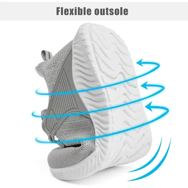 imageWomens Workout Running Shoes  Breathable Comfortable Lightweight Shoes Tennis Sneakers for Walking Gym WorkGrey