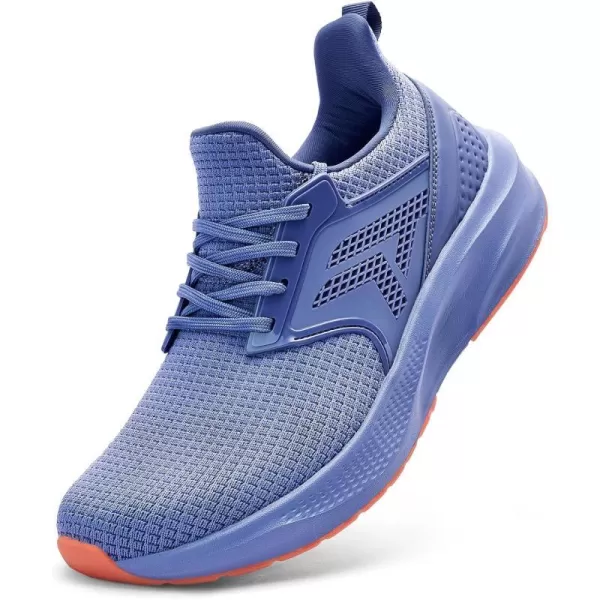 imageMens White Sneaker Tennis Shoes  Slip On Running Shoes Memory Foam Lightweight Casual Walking Shoes for Athletic Workout GymVista Blue