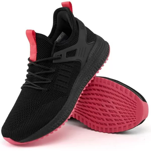 imageSDolphin Mens Running Shoes Sneakers  Tennis Workout Walking Gym Athletic Rubber Sole Breathable Comfortable Non Slip Fashion ShoesFblackRed