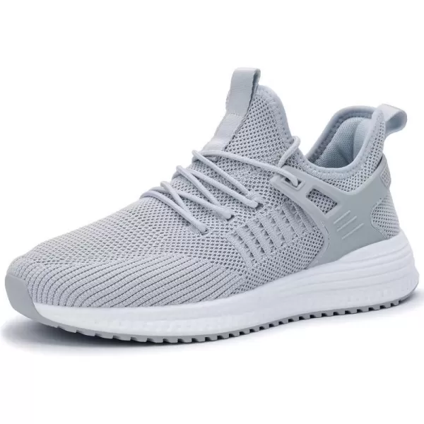 imageSDolphin Mens Running Shoes Wide Slip on Sneakers Tennis Workout Wide Width Walking Shoes Gym Athletic Breathable ComfortableLight Grey