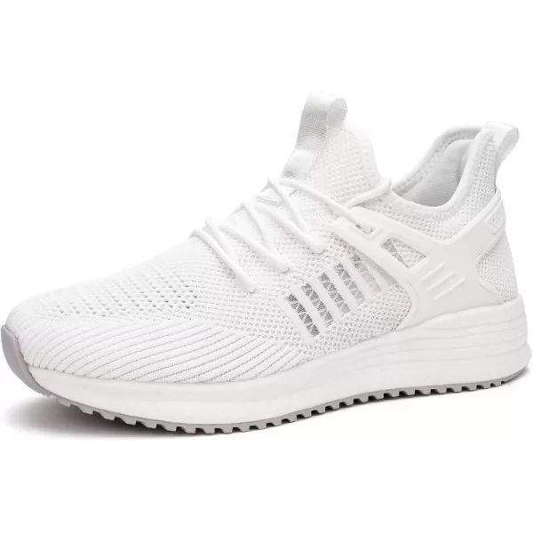 imageSDolphin Mens Running Shoes Wide Slip on Sneakers Tennis Workout Wide Width Walking Shoes Gym Athletic Breathable ComfortableWhite