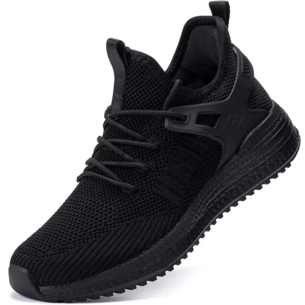 imageSDolphin Running Shoes Women Sneakers  Comfortable Memory Foam Lightweight Walking Tennis Workout Athletic ShoesAll Blackbreathable