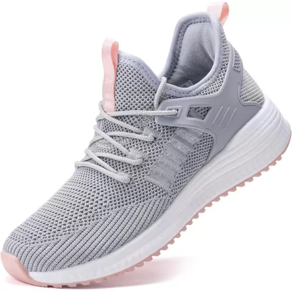 imageSDolphin Running Shoes Women Sneakers  Comfortable Memory Foam Lightweight Walking Tennis Workout Athletic ShoesGreybreathable