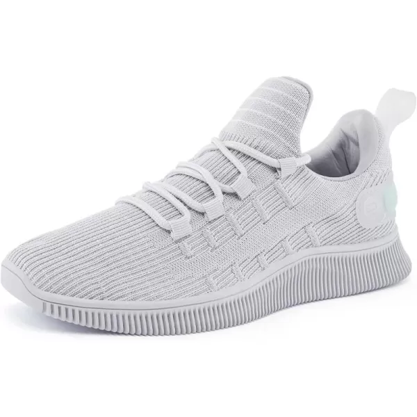 imageWomens Walking Running Tennis Shoes Non Slip Athletic Comfortable Breathable Slip on Lightweight Sneakers US Size 611Grey