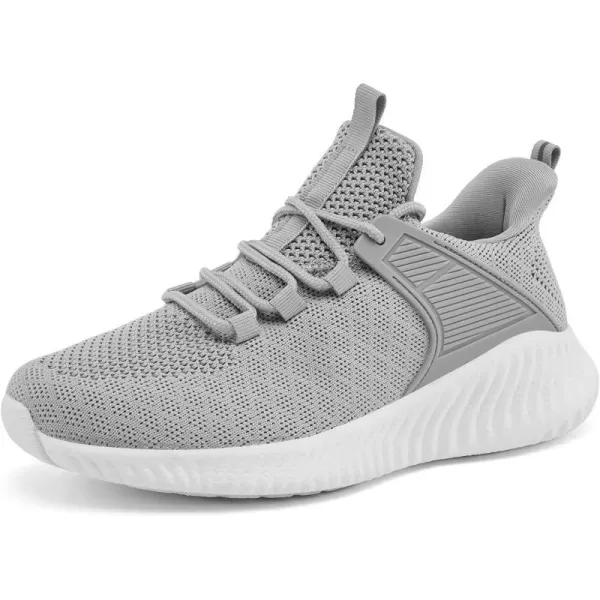 imageWomens Walking Tennis Shoes  Running Workout Shoes Gym Memory Foam Lightweight Mesh Training Shoes Grey Size 75Womens Walking Tennis Shoes  Running Workout Shoes Gym Memory Foam Lightweight Mesh Training Shoes Grey Size 75