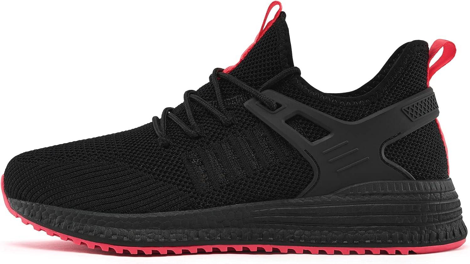 imageSDolphin Running Gym Shoes Men  Workout Walking Athletic Training Sports Sneakers Black Red Size 115 FblackRed