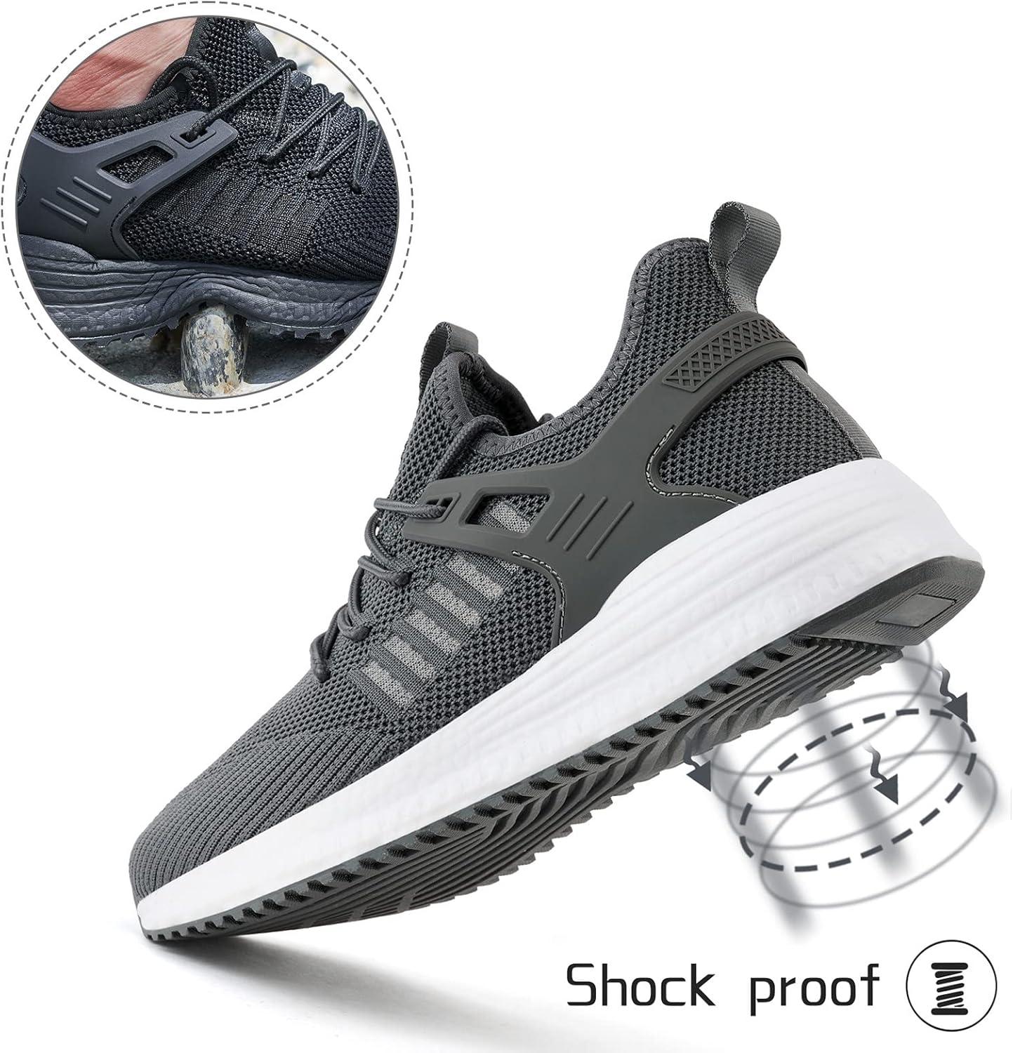 imageSDolphin Running Shoes for Men  Workout Gym Athletic Training Walking Comfortable Mens Sneakers Grey Size 115