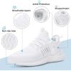 imageSDolphin Walking Shoes Mens Sneakers  Slip on Memory Foam Tennis Running Shoes for Athletic Workout Gym Jogging Lightweight Breathable Casual SneakersWhite