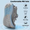 imageSDolphin Walking Shoes Mens Sneakers  Slip on Memory Foam Tennis Running Shoes for Athletic Workout Gym Jogging Lightweight Breathable Casual SneakersAll Grey