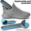 imageSDolphin Walking Shoes Mens Sneakers  Slip on Memory Foam Tennis Running Shoes for Athletic Workout Gym Jogging Lightweight Breathable Casual SneakersAll Grey