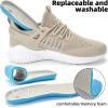 imageSDolphin Walking Shoes Mens Sneakers  Slip on Memory Foam Tennis Running Shoes for Athletic Workout Gym Jogging Lightweight Breathable Casual SneakersBeige