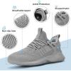 imageSDolphin Walking Shoes Mens Sneakers  Slip on Memory Foam Tennis Running Shoes for Athletic Workout Gym Jogging Lightweight Breathable Casual SneakersAll Grey