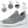 imageSDolphin Walking Shoes for Mens Sneakers  Slip on Athletic Running Tennis Shoes Comfortable Memory Foam Workout Gym Jogging Indoor Outdoor Lightweight Breathable Casual SneakersMix Grey