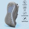 imageSDolphin Walking Shoes for Mens Sneakers  Slip on Athletic Running Tennis Shoes Comfortable Memory Foam Workout Gym Jogging Indoor Outdoor Lightweight Breathable Casual SneakersAll Grey