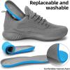 imageSDolphin Walking Shoes for Mens Sneakers  Slip on Athletic Running Tennis Shoes Comfortable Memory Foam Workout Gym Jogging Indoor Outdoor Lightweight Breathable Casual SneakersAll Grey
