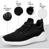 imageSDolphin Walking Shoes for Mens Sneakers  Slip on Athletic Running Tennis Shoes Comfortable Memory Foam Workout Gym Jogging Indoor Outdoor Lightweight Breathable Casual SneakersBlack White