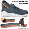imageSDolphin Walking Shoes for Mens Sneakers  Slip on Athletic Running Tennis Shoes Comfortable Memory Foam Workout Gym Jogging Indoor Outdoor Lightweight Breathable Casual SneakersDark Grey
