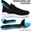 imageSDolphin Walking Shoes for Mens Sneakers  Slip on Athletic Running Tennis Shoes Comfortable Memory Foam Workout Gym Jogging Indoor Outdoor Lightweight Breathable Casual SneakersBlack White