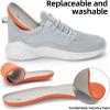 imageSDolphin Walking Shoes for Mens Sneakers  Slip on Athletic Running Tennis Shoes Comfortable Memory Foam Workout Gym Jogging Indoor Outdoor Lightweight Breathable Casual SneakersLight Grey