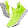 imageSDolphin Tennis Shoes Men  Running Shoes for Walking Gym Workout Athletic Casual Comfort Breathable Men Sneakers Lime Green Size 7