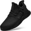 imageSDolphin Walking Shoes Mens Sneakers  Slip on Memory Foam Tennis Running Shoes for Athletic Workout Gym Jogging Lightweight Breathable Casual SneakersAll Black